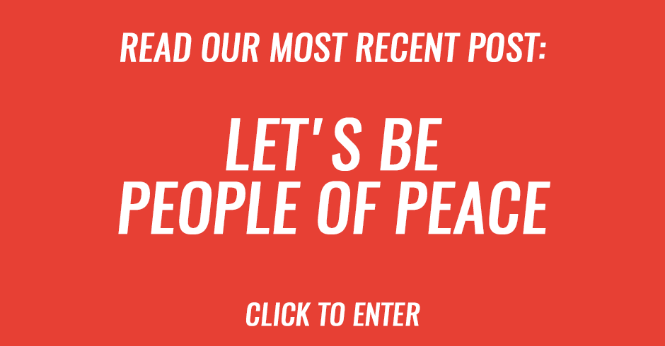 Let's be people of peace