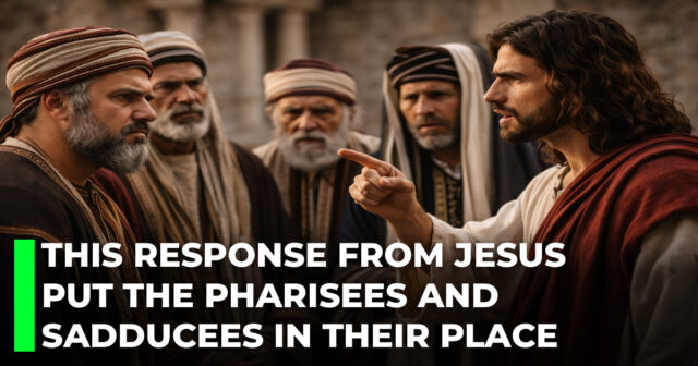 This response from Jesus put the Pharisees and Sadducees in their place