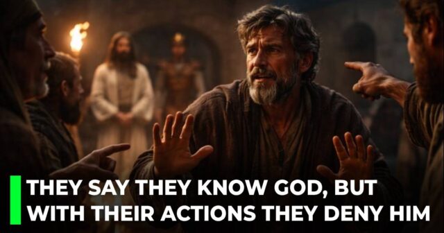 They say they know God, but with their actions they deny Him